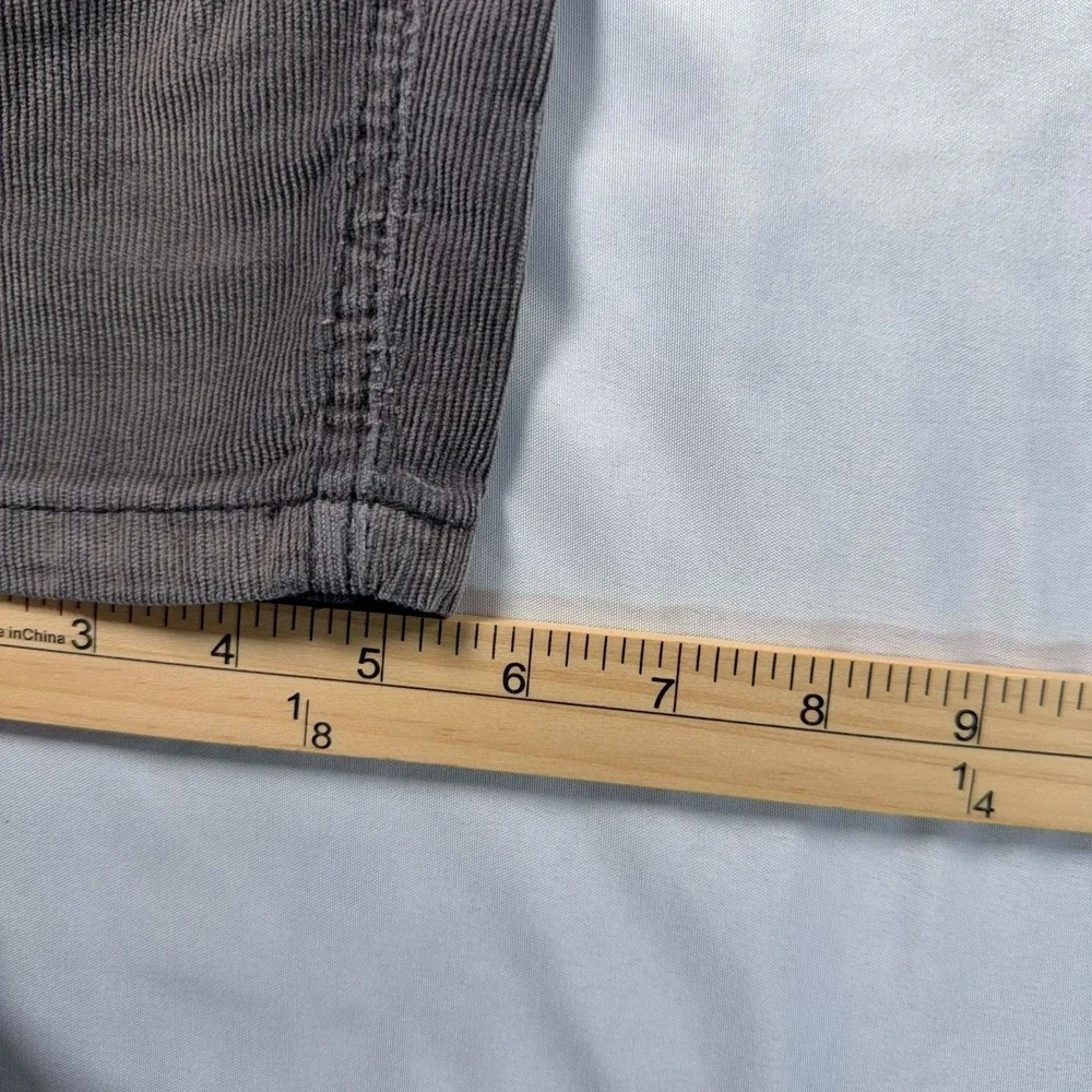 Free People Gray Corduroy Skinny Pants Womens W29 30x30.5 Low Rise Slim Fit